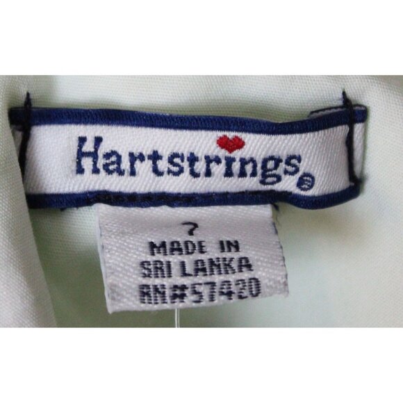 NEW Hartstrings Girl's Green Dress sz 7 Summer Ladybug Applique Spring Ric-Rac - Picture 8 of 8